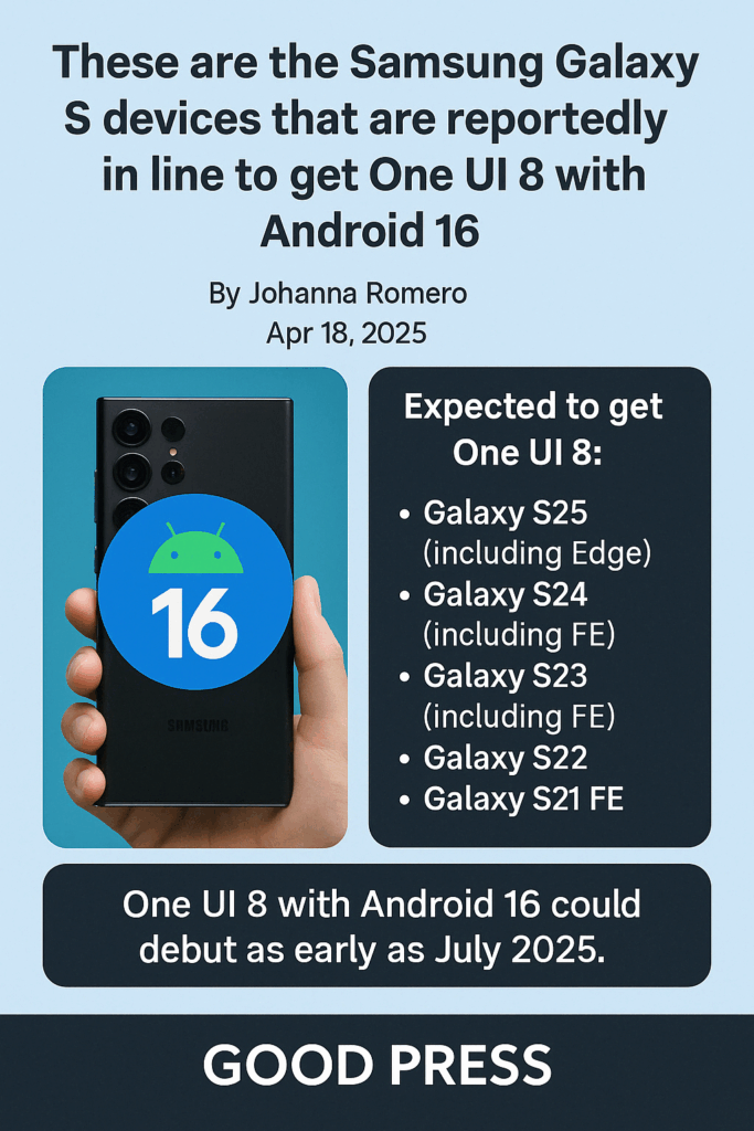 هذه هي هواتف Galaxy S المتوقع حصولها على تحديث One UI 8 مع Android 16 ChatGPT Image