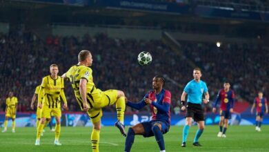 لاعبي برشلونة في دورتموند