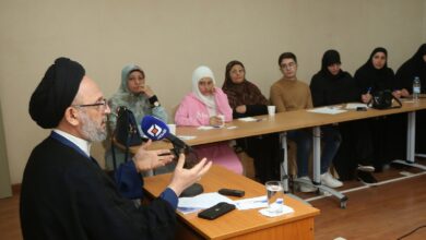 محاضرة في مكتبة المرجع فضل الله(رض) في حارة حريك