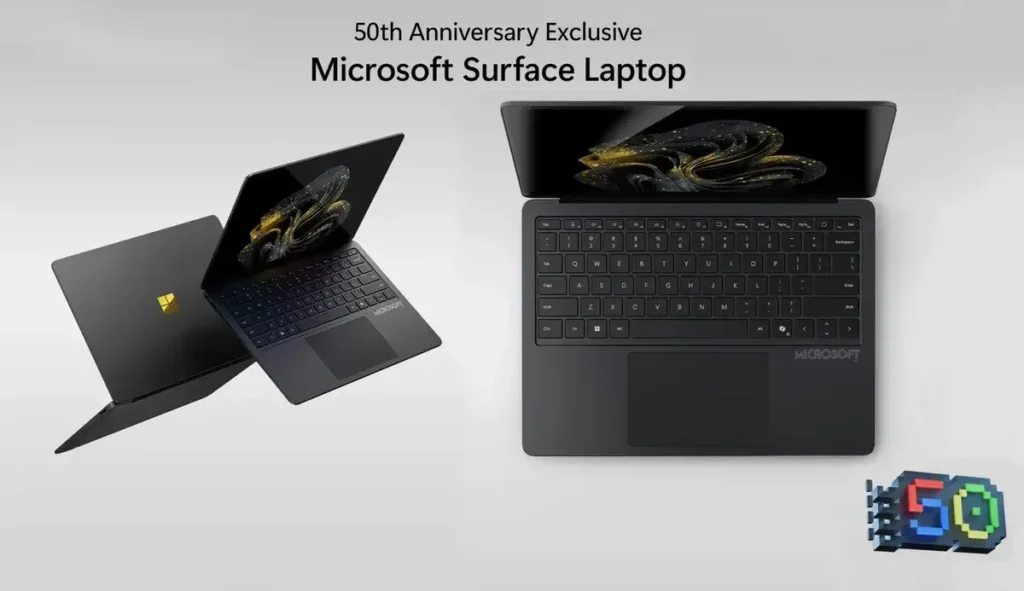 مايكروسوفت تقدم لابتوب Surface ذهبي وأسود فريد.. لكن 50 شخصًا فقط سيحصلون عليه Microsoft Surface laptop