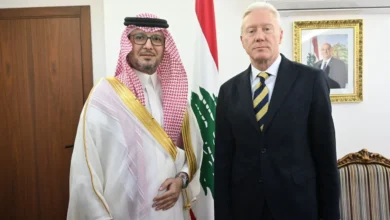 وزير الخارجية اللبناني يوسف رجّي التقى سفير المملكة العربية السعودية وليد البخاري (تصوير حسام شبارو).