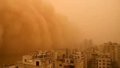 صورة لعاصفة رملية تضرب لبنان -good press